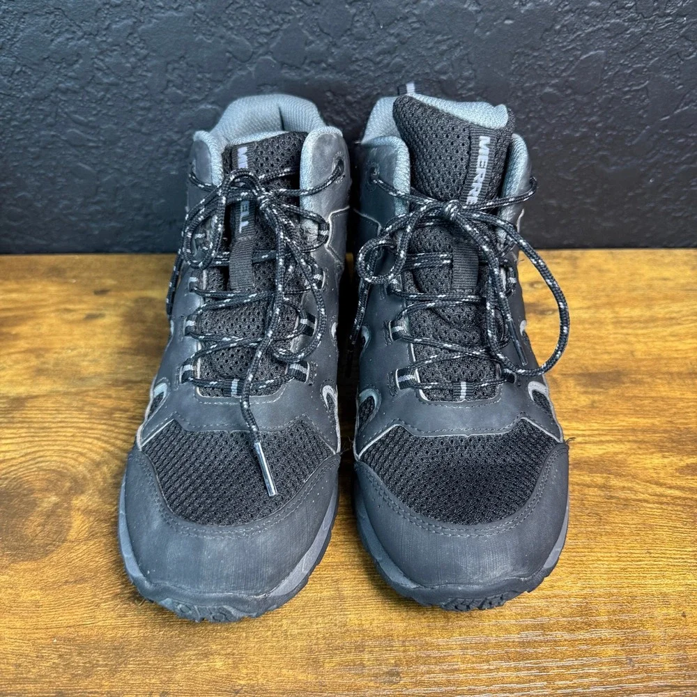 Merrell MK265426 Black Grey PU Textile Waterproof Hiking Boots‎ Youth 3.0M
